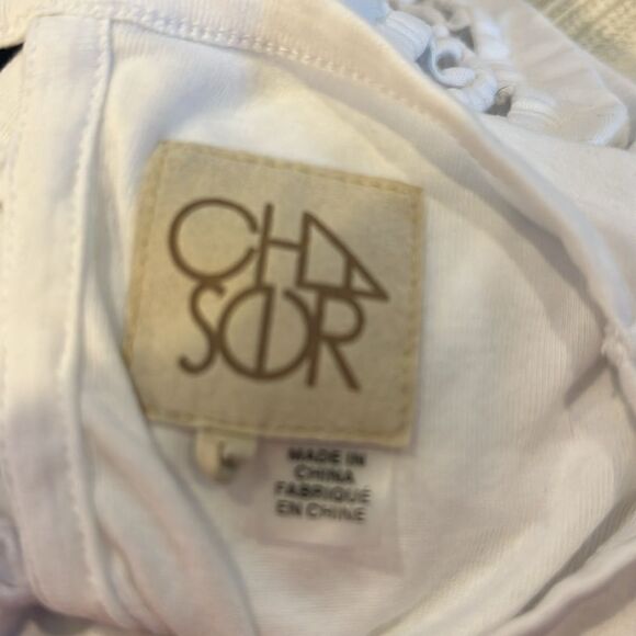 Chaser Women’s White Tank Top with Lace-up Back - Picture 7 of 7